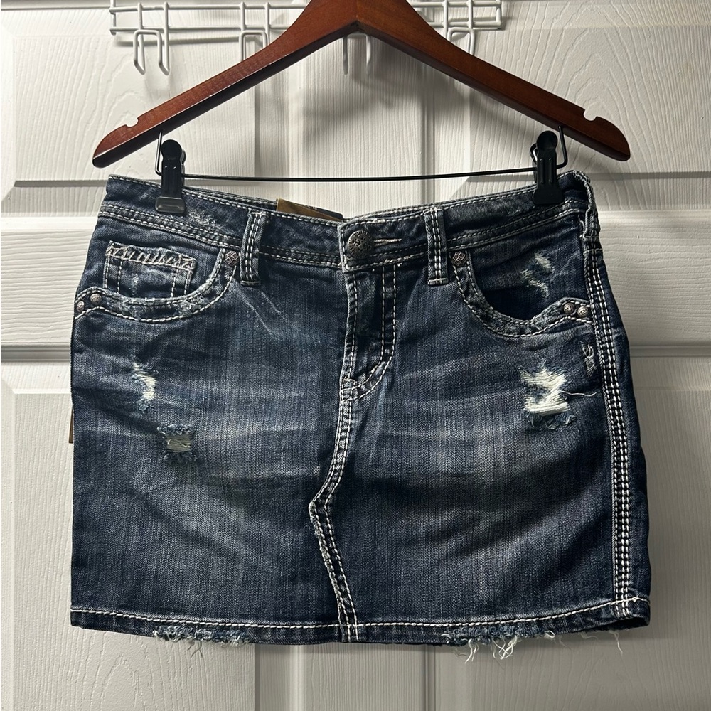 3/25$ SILVER FRANCY MID MINI skirt - BNWT
